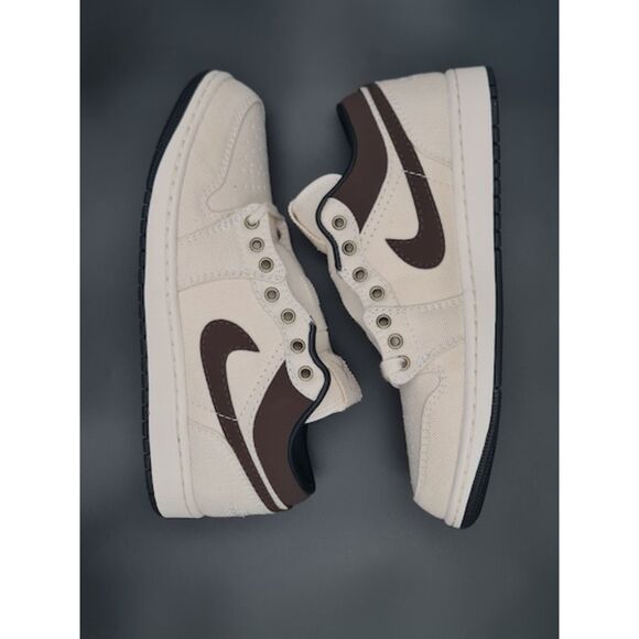 Jordan 1 Low Premium Pale Ivory Off Noir Baroque Brown. SIZE 9.5 - IB8058-110 main image 2
